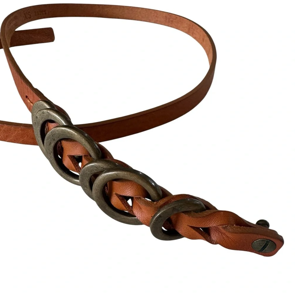 Garnet Hill Genuine Leather Skinny Belt